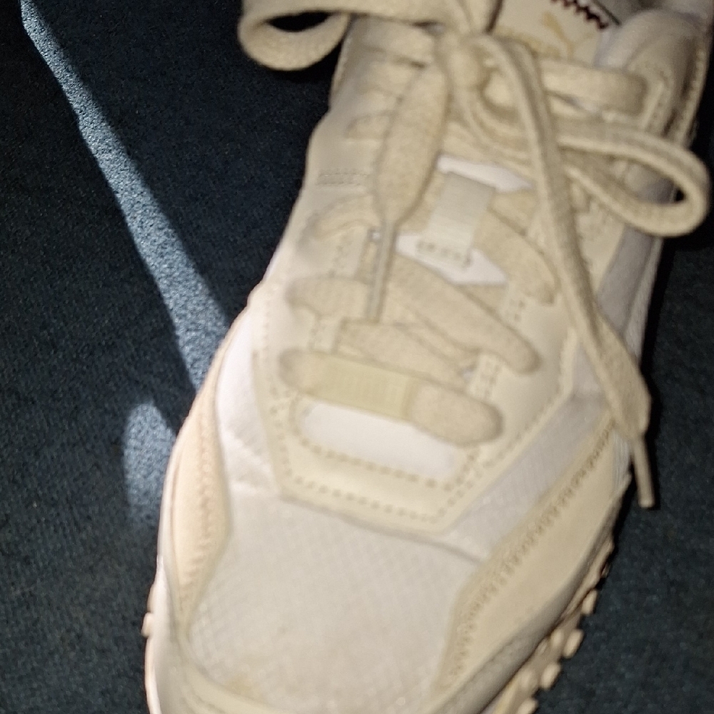Puma White and Tan Athletic Shoes - Picture 7 of 10